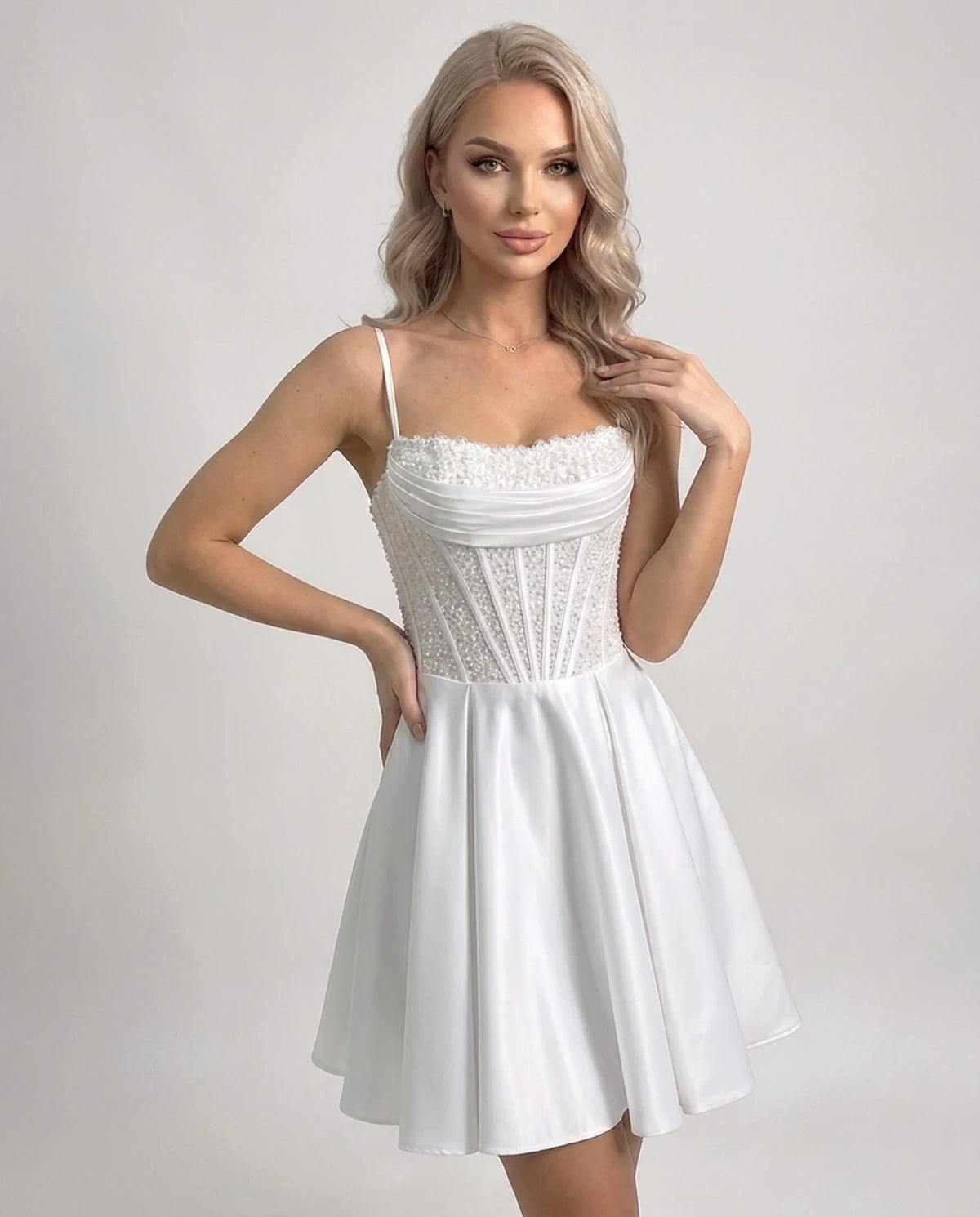 Papillon Mini Dresses — White | SKU: RB-6b962e-white-2,RB-6b962e-white-4,RB-6b962e-white-6,RB-6b962e-white-8,RB-6b962e-white-10,RB-6b962e-white-12,RB-6b962e-white-14,RB-6b962e-white-16,RB-6b962e-white-18W,RB-6b962e-white-20W,RB-6b962e-white-22W,RB-6b962e-white-24W