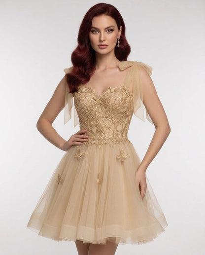 Parthenia Mini Dresses — Champagne | SKU: RB-28b68c-champa2e-2,RB-28b68c-champa2e-4,RB-28b68c-champa2e-6,RB-28b68c-champa2e-8,RB-28b68c-champa2e-10,RB-28b68c-champa2e-12,RB-28b68c-champa2e-14,RB-28b68c-champa2e-16,RB-28b68c-champa2e-16W,RB-28b68c-champa2e-18W,RB-28b68c-champa2e-20W,RB-28b68c-champa2e-22W