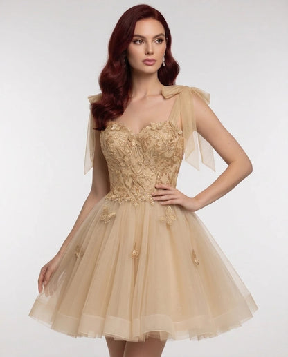 Parthenia Mini Dresses — Champagne | SKU: RB-28b68c-champa2e-2,RB-28b68c-champa2e-4,RB-28b68c-champa2e-6,RB-28b68c-champa2e-8,RB-28b68c-champa2e-10,RB-28b68c-champa2e-12,RB-28b68c-champa2e-14,RB-28b68c-champa2e-16,RB-28b68c-champa2e-16W,RB-28b68c-champa2e-18W,RB-28b68c-champa2e-20W,RB-28b68c-champa2e-22W