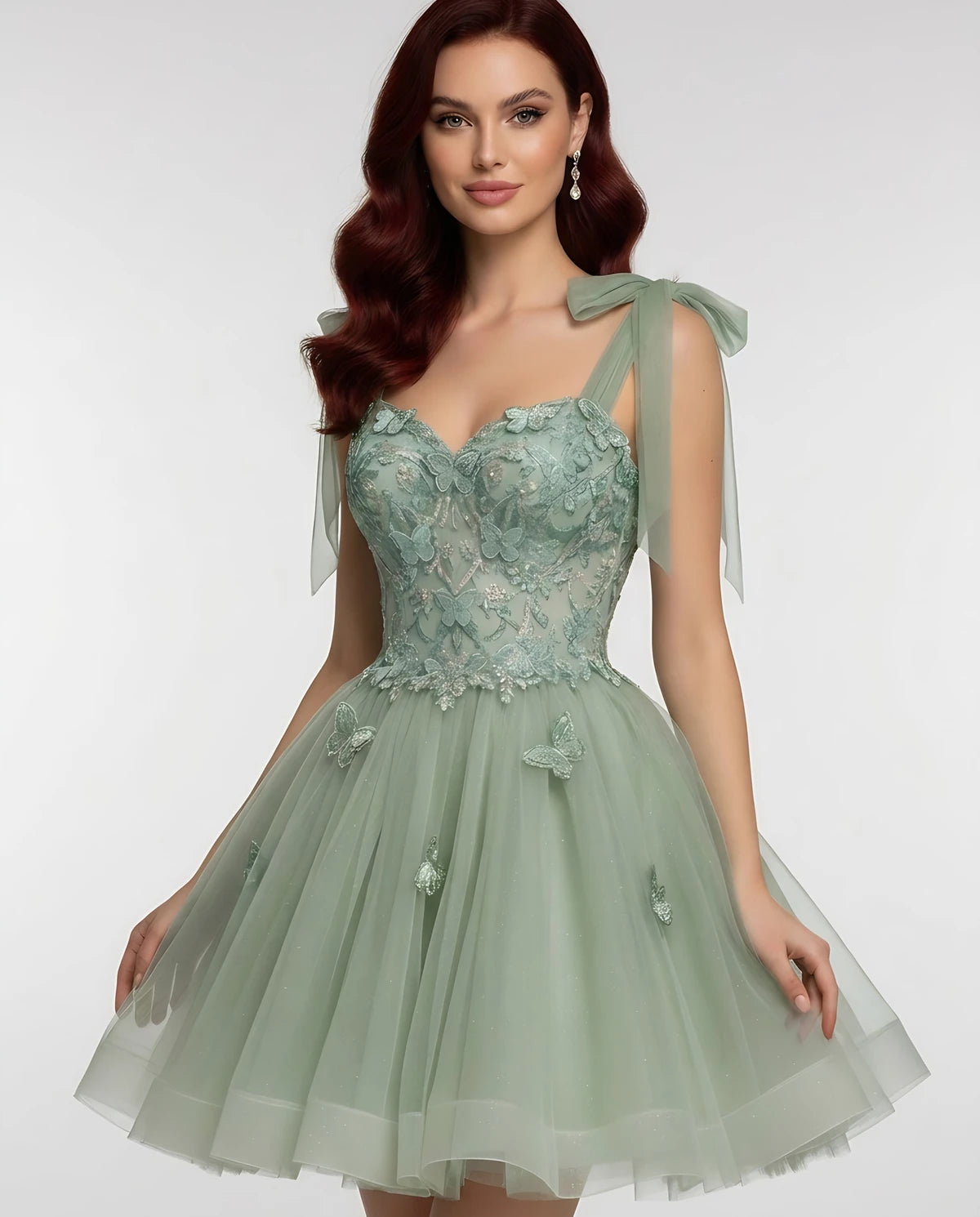 Parthenia Mini Dresses — Green