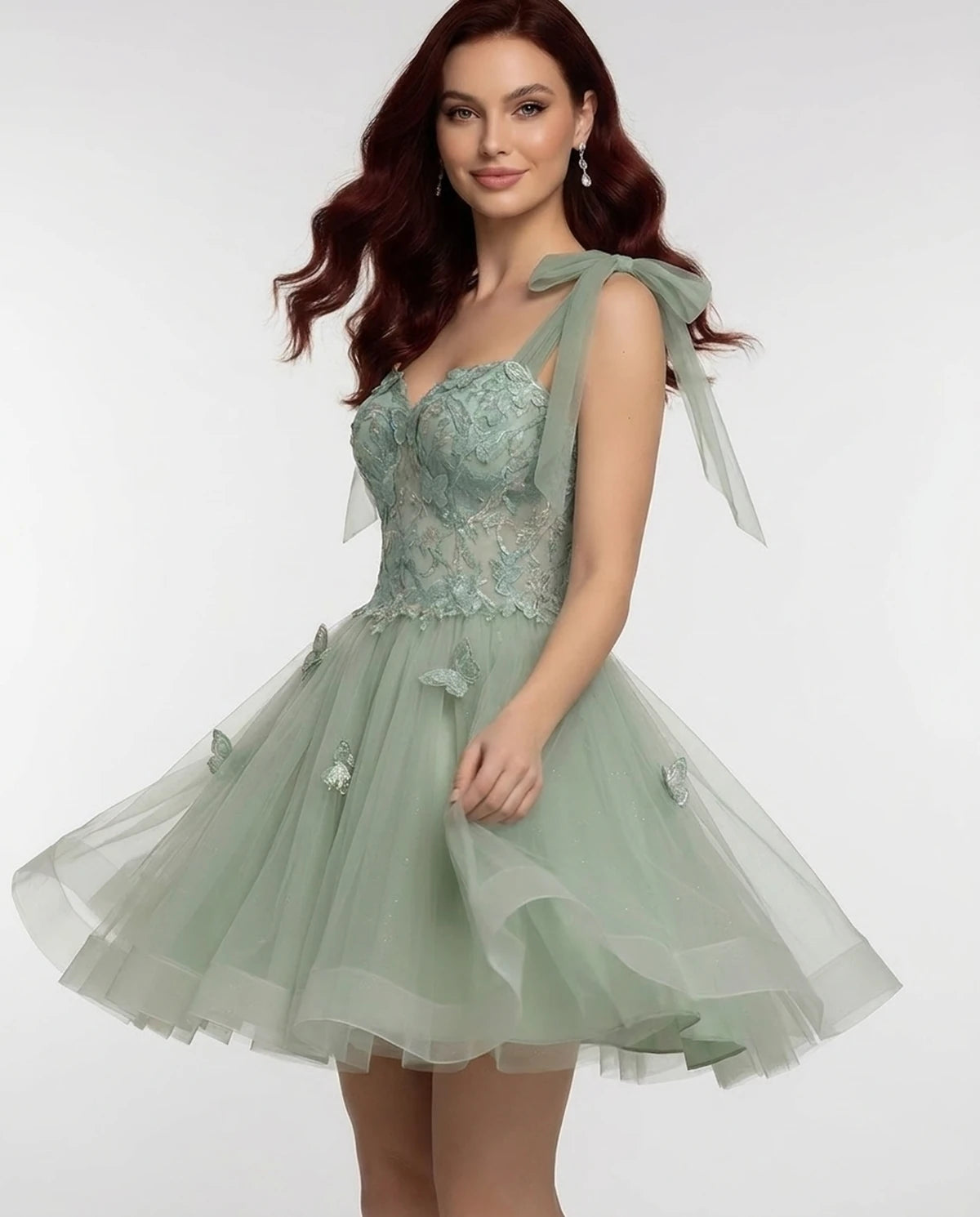 Parthenia Mini Dresses — Green | SKU: RB-28b68c-green-2,RB-28b68c-green-4,RB-28b68c-green-6,RB-28b68c-green-8,RB-28b68c-green-10,RB-28b68c-green-12,RB-28b68c-green-14,RB-28b68c-green-16,RB-28b68c-green-16W,RB-28b68c-green-18W,RB-28b68c-green-20W,RB-28b68c-green-22W