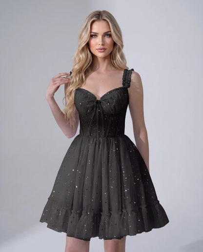 Pastorale Mini Dresses — Black