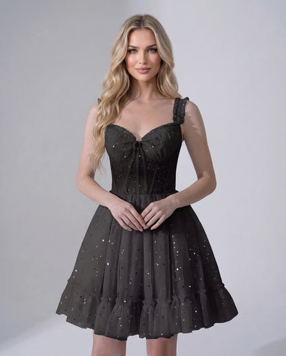 Pastorale Mini Dresses — Black | SKU: RB-e3adc8-black-2,RB-e3adc8-black-4,RB-e3adc8-black-6,RB-e3adc8-black-8,RB-e3adc8-black-10,RB-e3adc8-black-12,RB-e3adc8-black-14,RB-e3adc8-black-16,RB-e3adc8-black-16W,RB-e3adc8-black-18W,RB-e3adc8-black-20W,RB-e3adc8-black-22W