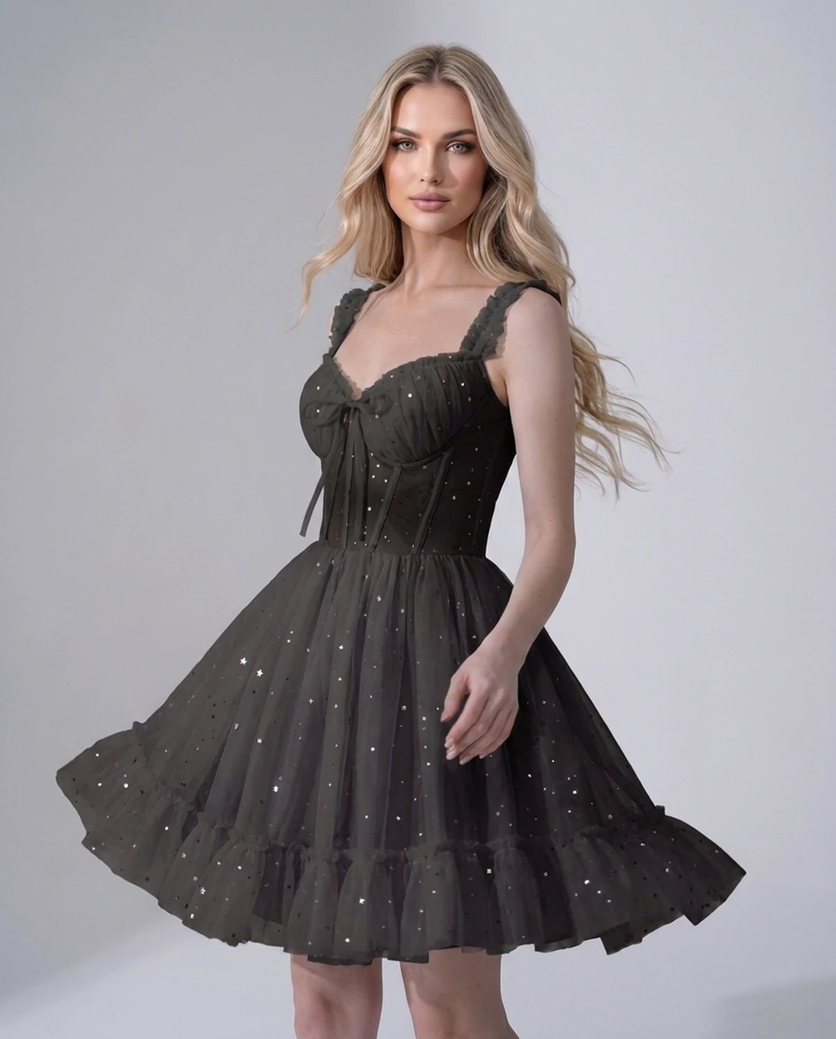 Pastorale Mini Dresses — Black | SKU: RB-e3adc8-black-2,RB-e3adc8-black-4,RB-e3adc8-black-6,RB-e3adc8-black-8,RB-e3adc8-black-10,RB-e3adc8-black-12,RB-e3adc8-black-14,RB-e3adc8-black-16,RB-e3adc8-black-16W,RB-e3adc8-black-18W,RB-e3adc8-black-20W,RB-e3adc8-black-22W
