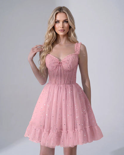 Pastorale Mini Dresses — Pink