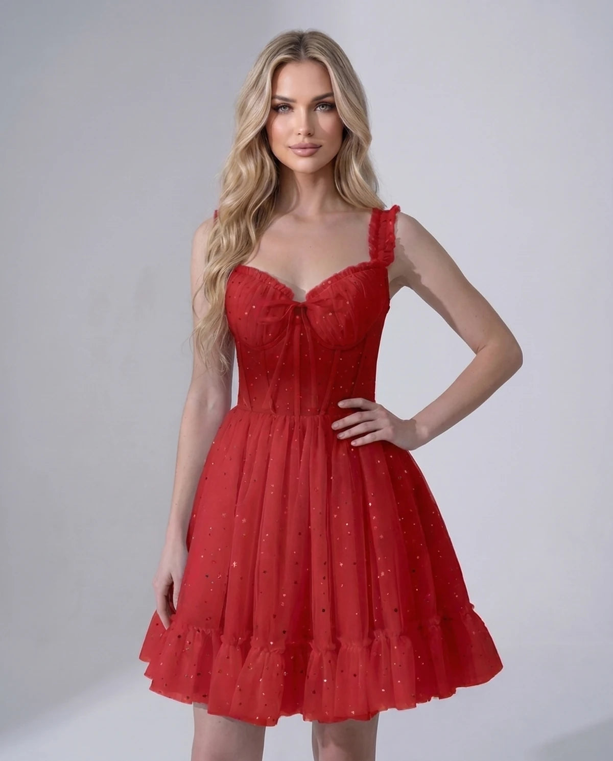 Pastorale Mini Dresses — Red | SKU: RB-e3adc8-red-2,RB-e3adc8-red-4,RB-e3adc8-red-6,RB-e3adc8-red-8,RB-e3adc8-red-10,RB-e3adc8-red-12,RB-e3adc8-red-14,RB-e3adc8-red-16,RB-e3adc8-red-16W,RB-e3adc8-red-18W,RB-e3adc8-red-20W,RB-e3adc8-red-22W