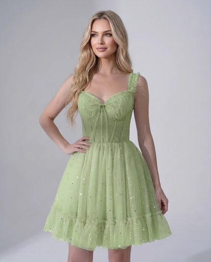 Pastorale Mini Dresses — Sage Green | SKU: RB-e3adc8-sagegr01-2,RB-e3adc8-sagegr01-4,RB-e3adc8-sagegr01-6,RB-e3adc8-sagegr01-8,RB-e3adc8-sagegr01-10,RB-e3adc8-sagegr01-12,RB-e3adc8-sagegr01-14,RB-e3adc8-sagegr01-16,RB-e3adc8-sagegr01-16W,RB-e3adc8-sagegr01-18W,RB-e3adc8-sagegr01-20W,RB-e3adc8-sagegr01-22W