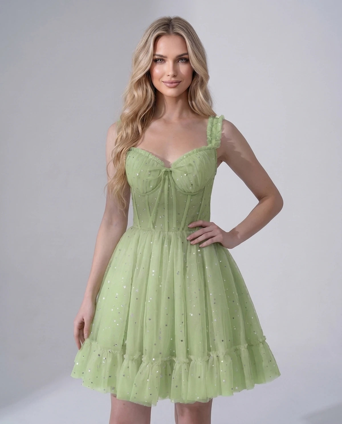 Pastorale Mini Dresses — Sage Green | SKU: RB-e3adc8-sagegr01-2,RB-e3adc8-sagegr01-4,RB-e3adc8-sagegr01-6,RB-e3adc8-sagegr01-8,RB-e3adc8-sagegr01-10,RB-e3adc8-sagegr01-12,RB-e3adc8-sagegr01-14,RB-e3adc8-sagegr01-16,RB-e3adc8-sagegr01-16W,RB-e3adc8-sagegr01-18W,RB-e3adc8-sagegr01-20W,RB-e3adc8-sagegr01-22W