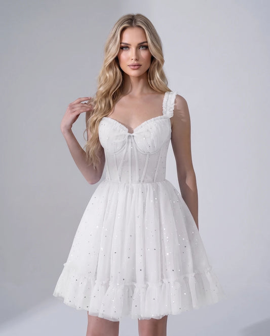 Pastorale Mini Dresses — White