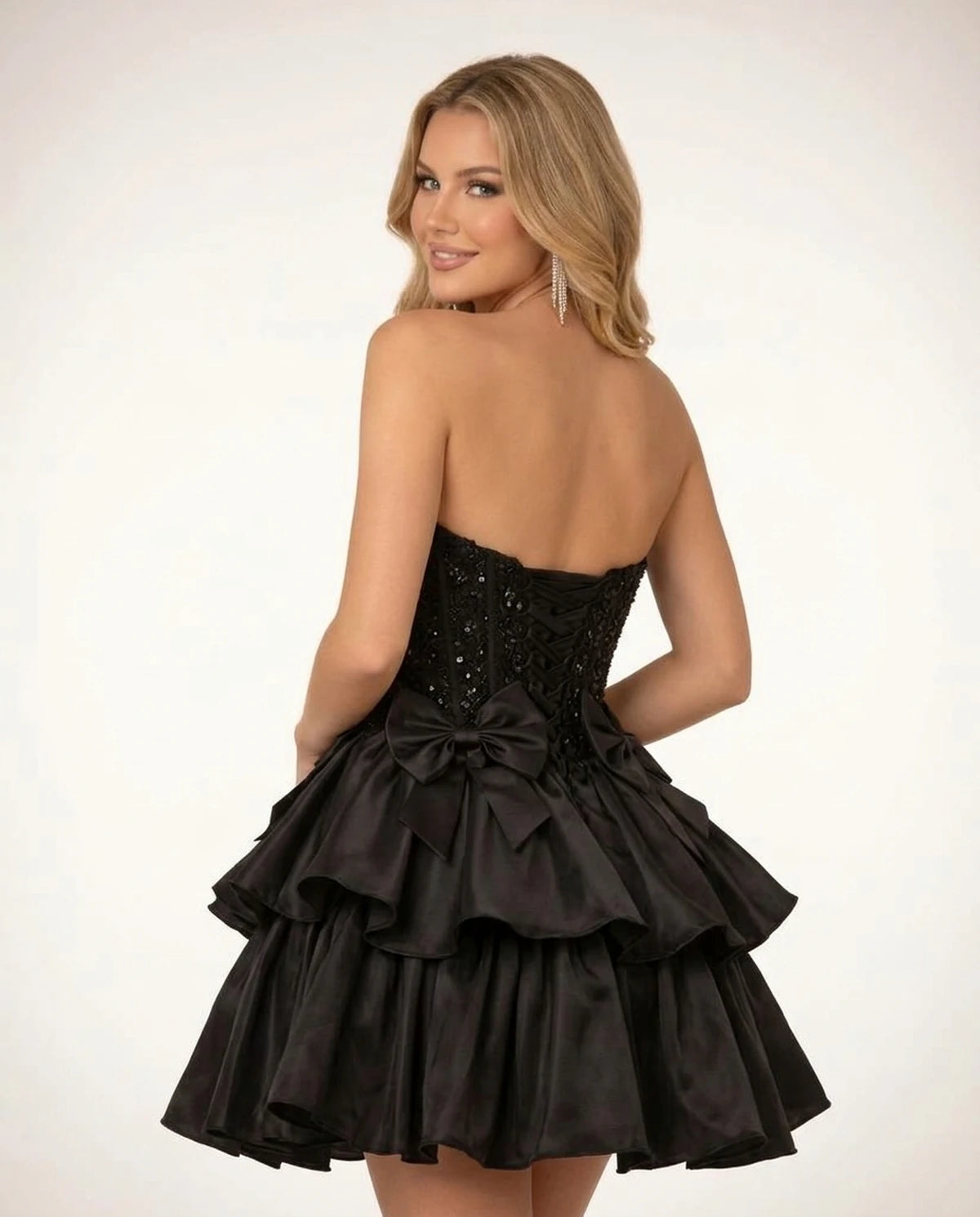 Perpetua Mini Dresses — Black | SKU: RB-115c37-black-2,RB-115c37-black-4,RB-115c37-black-6,RB-115c37-black-8,RB-115c37-black-10,RB-115c37-black-12,RB-115c37-black-14,RB-115c37-black-14W,RB-115c37-black-16,RB-115c37-black-16W,RB-115c37-black-18W,RB-115c37-black-20W