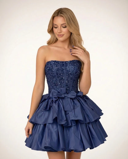 Perpetua Mini Dresses — Navy | SKU: RB-115c37-navy-2,RB-115c37-navy-4,RB-115c37-navy-6,RB-115c37-navy-8,RB-115c37-navy-10,RB-115c37-navy-12,RB-115c37-navy-14,RB-115c37-navy-14W,RB-115c37-navy-16,RB-115c37-navy-16W,RB-115c37-navy-18W,RB-115c37-navy-20W
