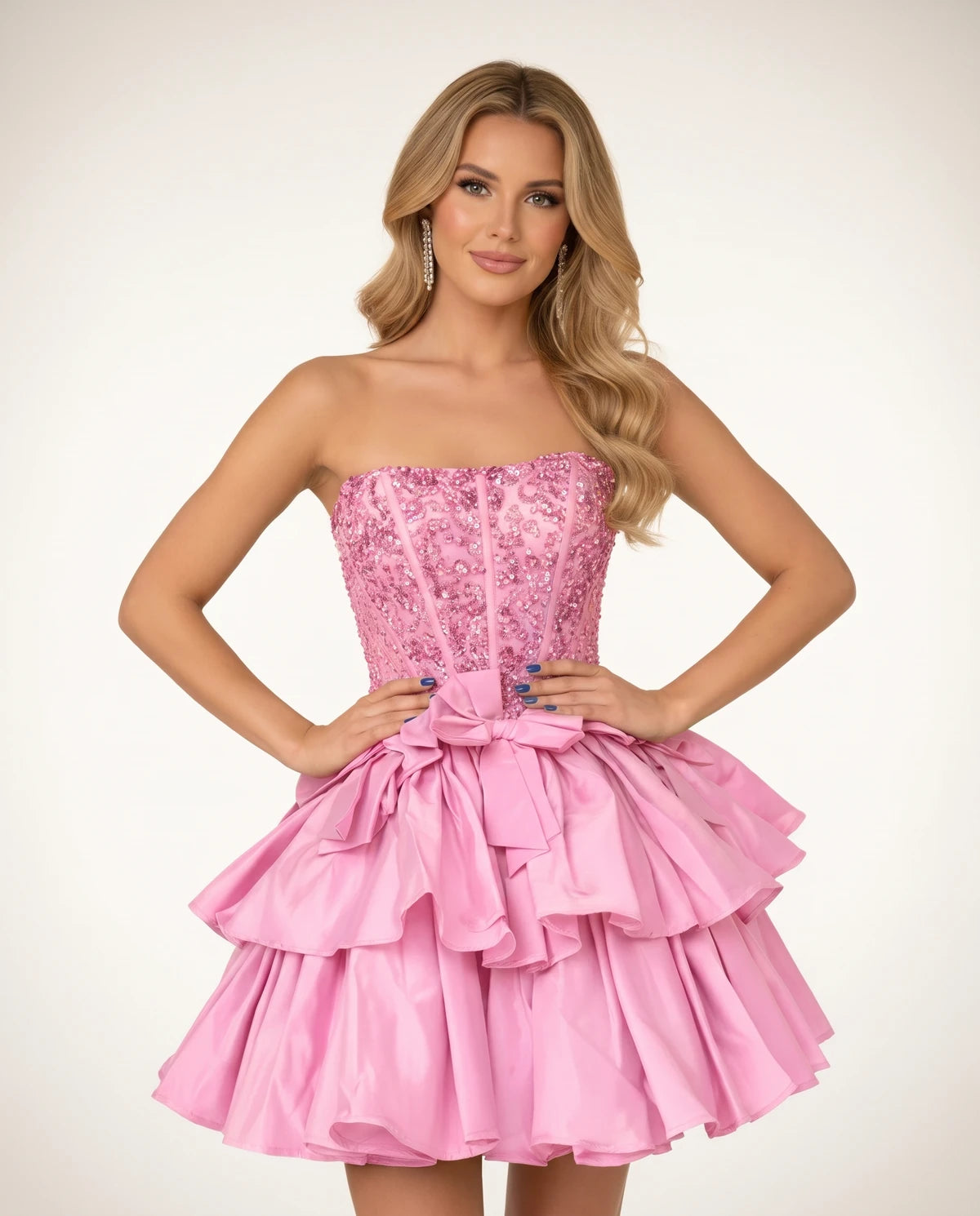Perpetua Mini Dresses — Pink