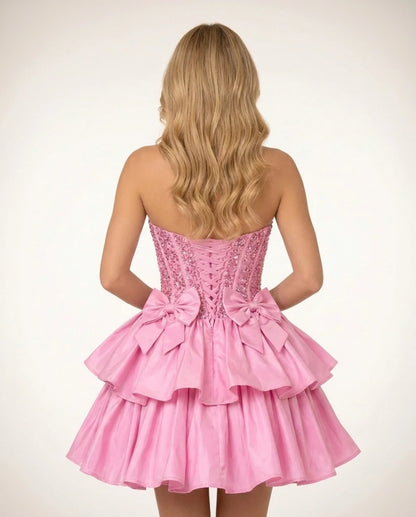 Perpetua Mini Dresses — Pink | SKU: RB-115c37-pink-2,RB-115c37-pink-4,RB-115c37-pink-6,RB-115c37-pink-8,RB-115c37-pink-10,RB-115c37-pink-12,RB-115c37-pink-14,RB-115c37-pink-14W,RB-115c37-pink-16,RB-115c37-pink-16W,RB-115c37-pink-18W,RB-115c37-pink-20W