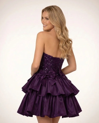 Perpetua Mini Dresses — Plum | SKU: RB-115c37-plum-2,RB-115c37-plum-4,RB-115c37-plum-6,RB-115c37-plum-8,RB-115c37-plum-10,RB-115c37-plum-12,RB-115c37-plum-14,RB-115c37-plum-14W,RB-115c37-plum-16,RB-115c37-plum-16W,RB-115c37-plum-18W,RB-115c37-plum-20W