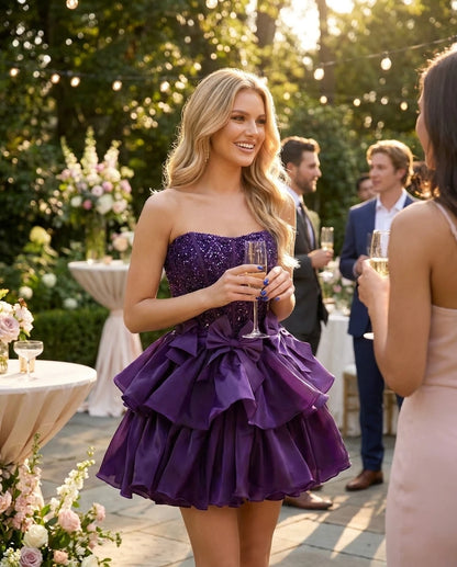 Perpetua Mini Dresses — Plum | SKU: RB-115c37-plum-2,RB-115c37-plum-4,RB-115c37-plum-6,RB-115c37-plum-8,RB-115c37-plum-10,RB-115c37-plum-12,RB-115c37-plum-14,RB-115c37-plum-14W,RB-115c37-plum-16,RB-115c37-plum-16W,RB-115c37-plum-18W,RB-115c37-plum-20W