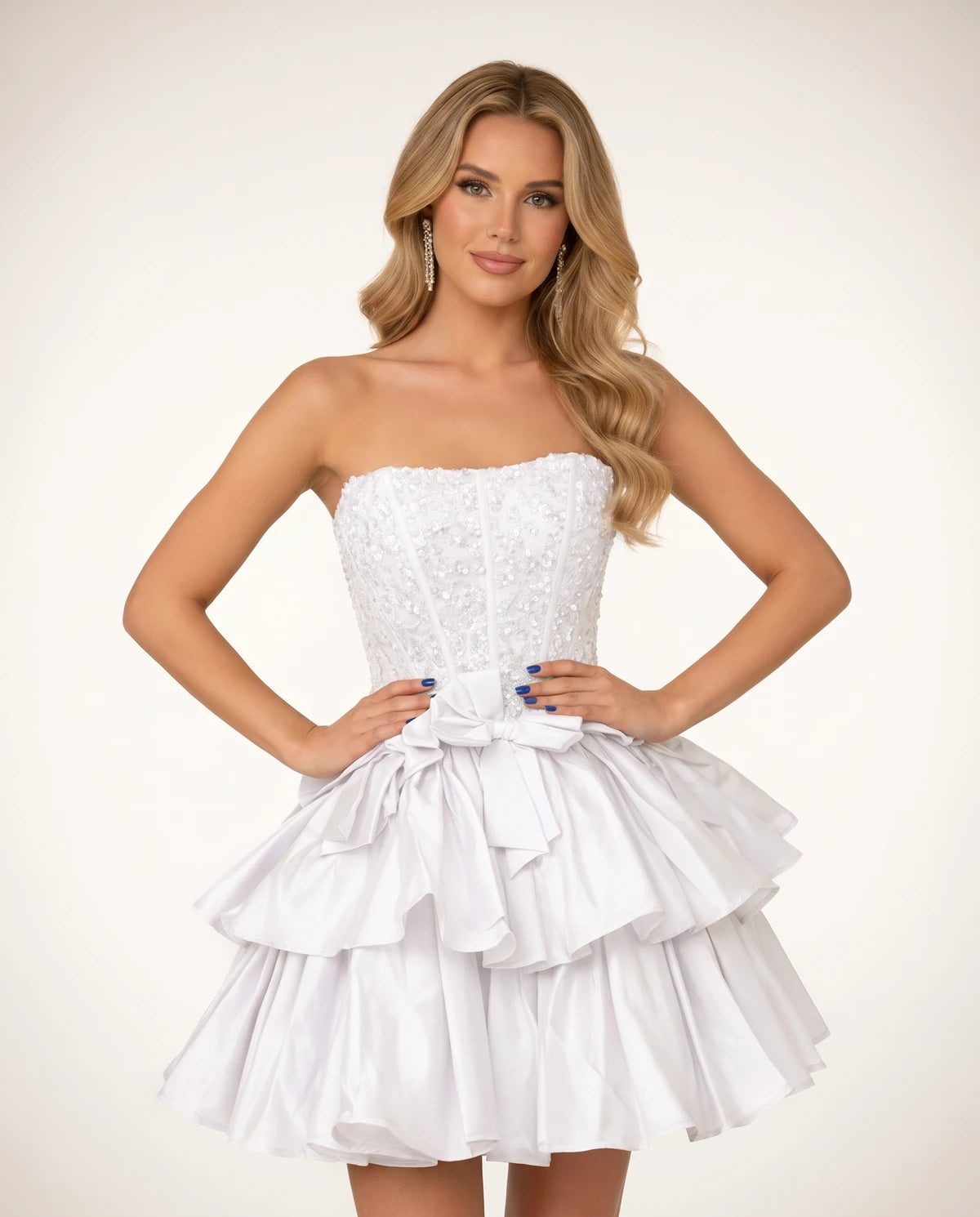Perpetua Mini Dresses — White