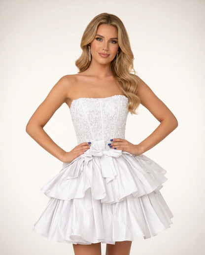 Perpetua Mini Dresses — White