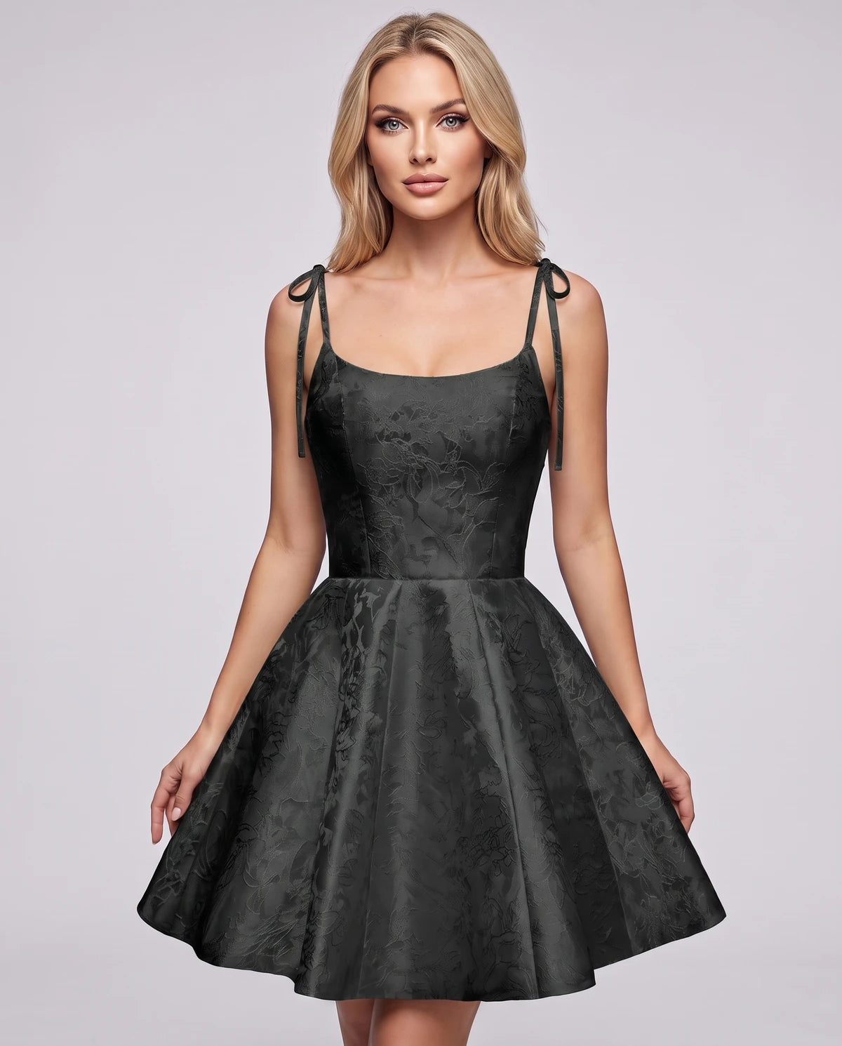 Petrichor Mini Dresses — Black