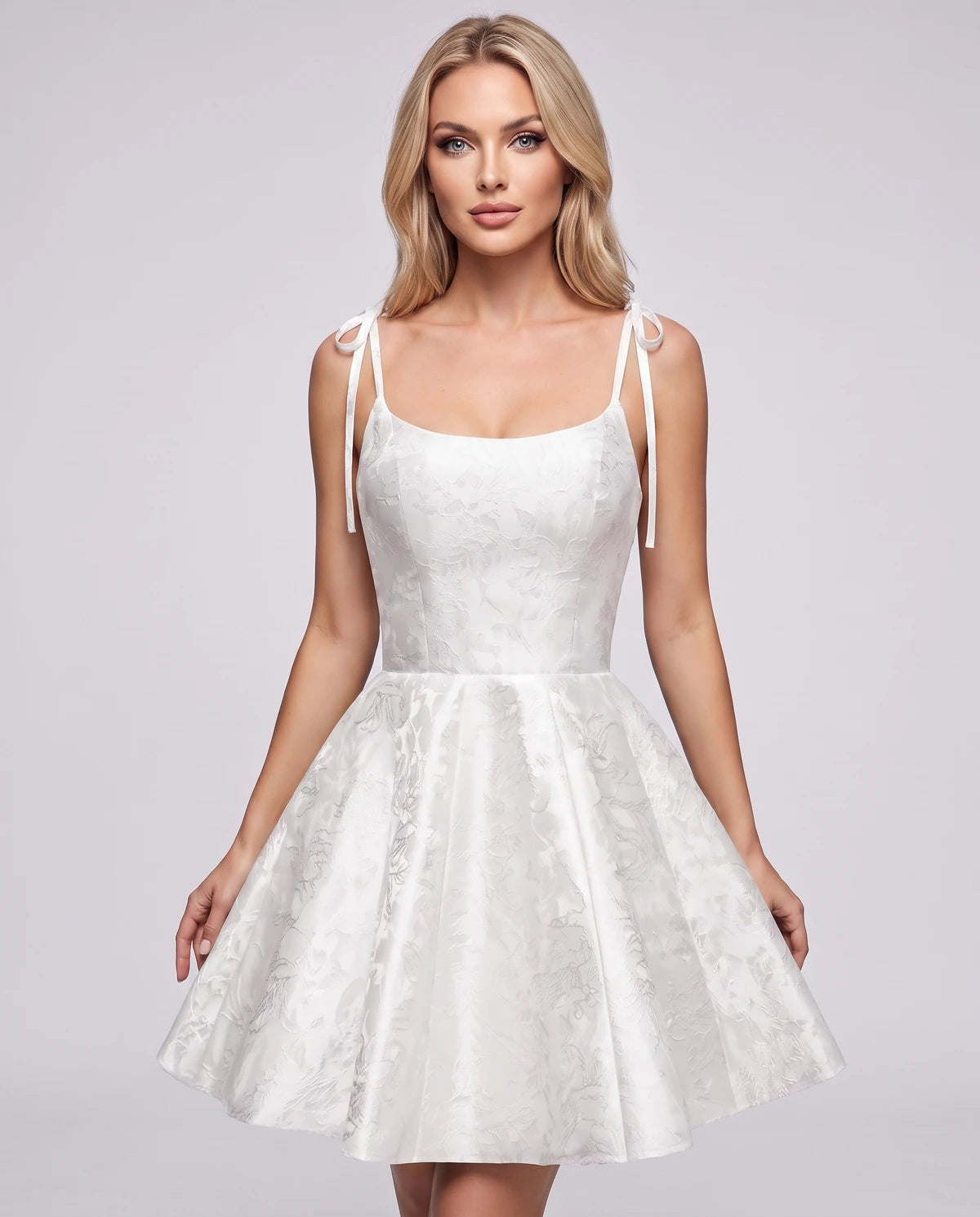 Petrichor Mini Dresses — White