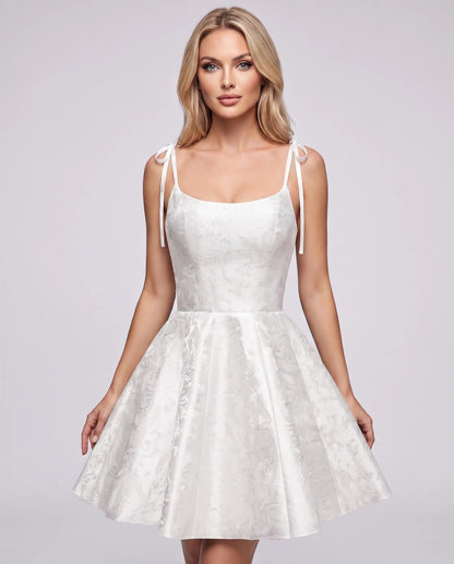 Petrichor Mini Dresses — White