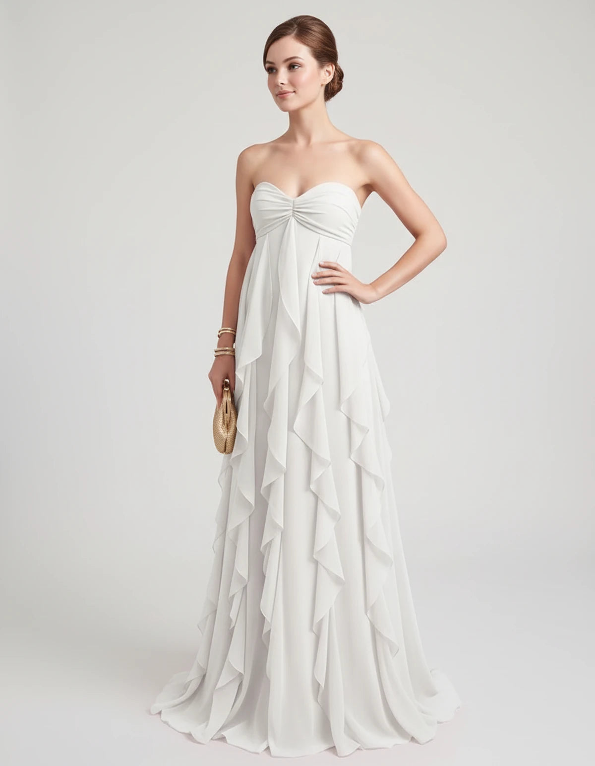 Petronella Maxi Dresses — White | SKU: RB-bc5389-white-XS,RB-bc5389-white-S,RB-bc5389-white-M,RB-bc5389-white-L,RB-bc5389-white-XL,RB-bc5389-white-2XL