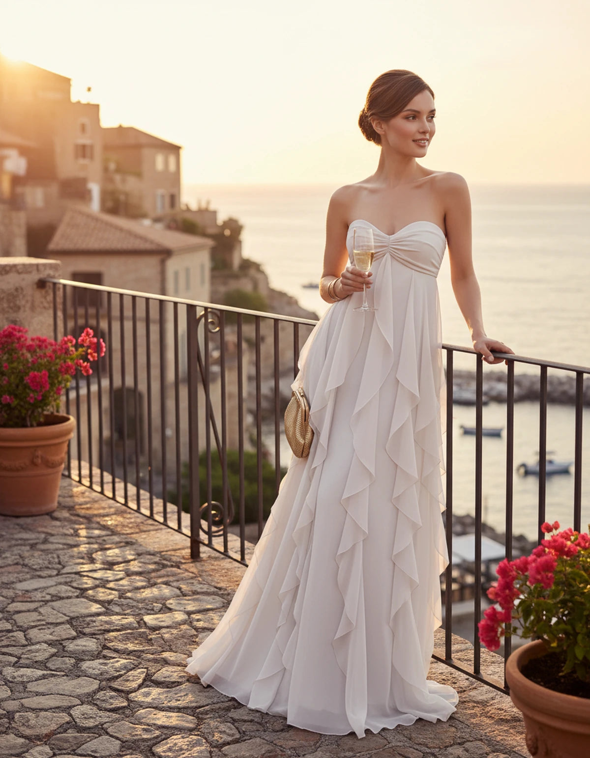 Petronella Maxi Dresses — White | SKU: RB-bc5389-white-XS,RB-bc5389-white-S,RB-bc5389-white-M,RB-bc5389-white-L,RB-bc5389-white-XL,RB-bc5389-white-2XL