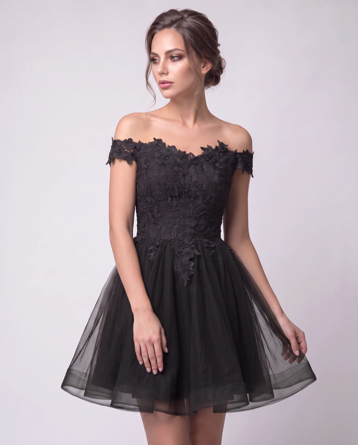 Philippa Mini Dresses — Black | SKU: RB-53a8af-black-2,RB-53a8af-black-4,RB-53a8af-black-6,RB-53a8af-black-8,RB-53a8af-black-10,RB-53a8af-black-12,RB-53a8af-black-14,RB-53a8af-black-14W,RB-53a8af-black-16W,RB-53a8af-black-18W,RB-53a8af-black-20W,RB-53a8af-black-22W