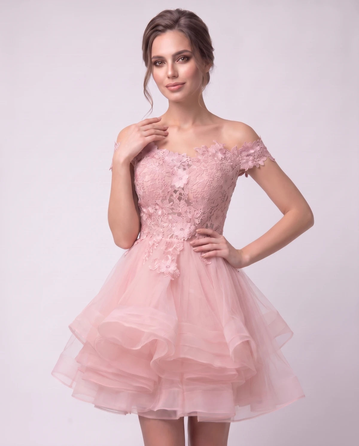 Philippa Mini Dresses — Pink | SKU: RB-53a8af-pink-2,RB-53a8af-pink-4,RB-53a8af-pink-6,RB-53a8af-pink-8,RB-53a8af-pink-10,RB-53a8af-pink-12,RB-53a8af-pink-14,RB-53a8af-pink-14W,RB-53a8af-pink-16W,RB-53a8af-pink-18W,RB-53a8af-pink-20W,RB-53a8af-pink-22W