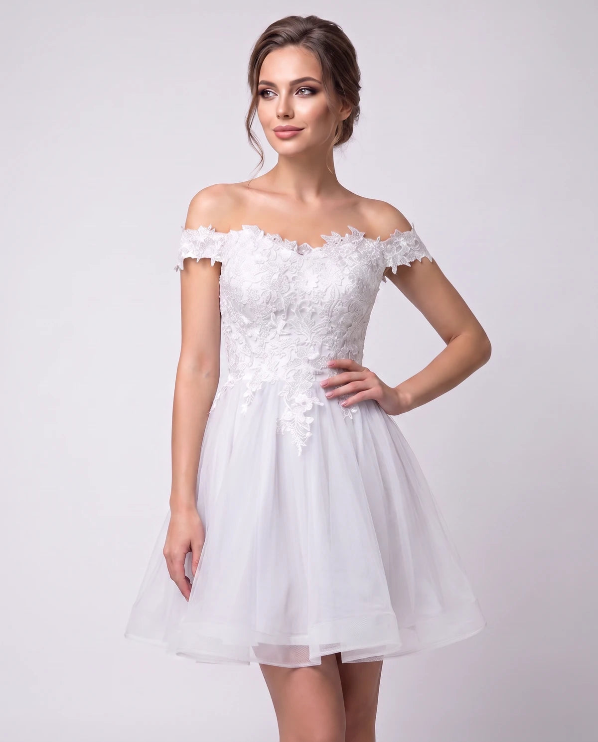 Philippa Mini Dresses — White | SKU: RB-53a8af-white-2,RB-53a8af-white-4,RB-53a8af-white-6,RB-53a8af-white-8,RB-53a8af-white-10,RB-53a8af-white-12,RB-53a8af-white-14,RB-53a8af-white-14W,RB-53a8af-white-16W,RB-53a8af-white-18W,RB-53a8af-white-20W,RB-53a8af-white-22W