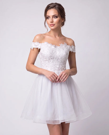 Philippa Mini Dresses — White | SKU: RB-53a8af-white-2,RB-53a8af-white-4,RB-53a8af-white-6,RB-53a8af-white-8,RB-53a8af-white-10,RB-53a8af-white-12,RB-53a8af-white-14,RB-53a8af-white-14W,RB-53a8af-white-16W,RB-53a8af-white-18W,RB-53a8af-white-20W,RB-53a8af-white-22W