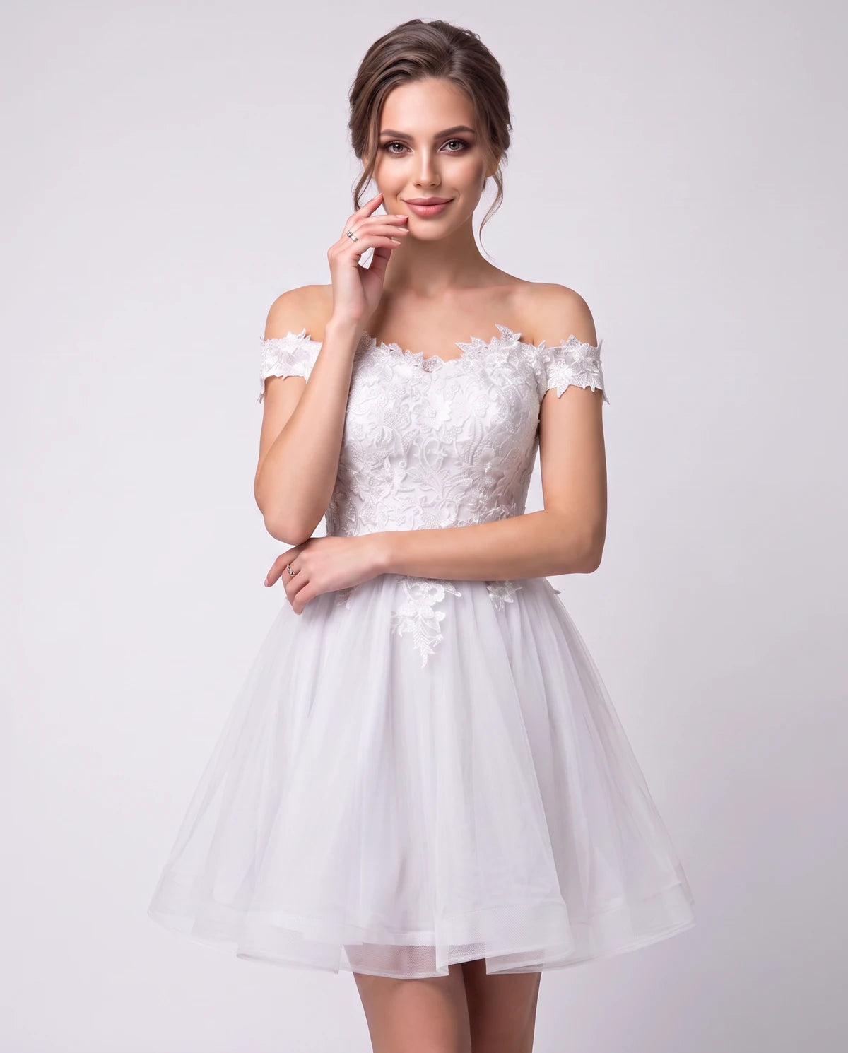 Philippa Mini Dresses — White | SKU: RB-53a8af-white-2,RB-53a8af-white-4,RB-53a8af-white-6,RB-53a8af-white-8,RB-53a8af-white-10,RB-53a8af-white-12,RB-53a8af-white-14,RB-53a8af-white-14W,RB-53a8af-white-16W,RB-53a8af-white-18W,RB-53a8af-white-20W,RB-53a8af-white-22W