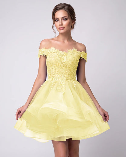 Philippa Mini Dresses — Yellow