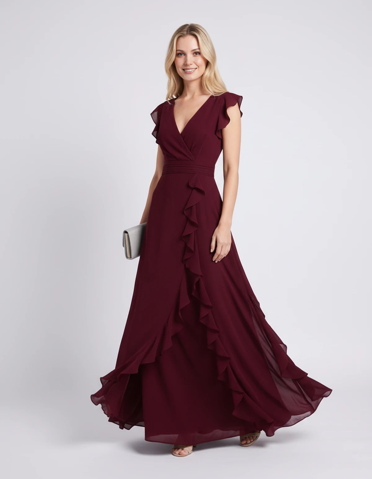 Pierrette Maxi Dresses — Burgundy | SKU: RB-3d98d2-burgundy-XS,RB-3d98d2-burgundy-S,RB-3d98d2-burgundy-M,RB-3d98d2-burgundy-L,RB-3d98d2-burgundy-XL,RB-3d98d2-burgundy-2XL
