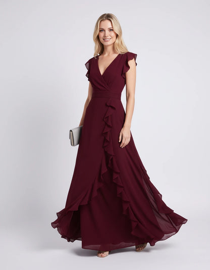 Pierrette Maxi Dresses — Burgundy | SKU: RB-3d98d2-burgundy-XS,RB-3d98d2-burgundy-S,RB-3d98d2-burgundy-M,RB-3d98d2-burgundy-L,RB-3d98d2-burgundy-XL,RB-3d98d2-burgundy-2XL