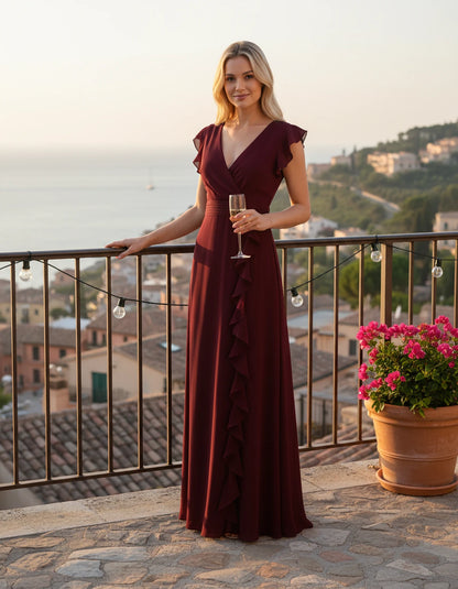 Pierrette Maxi Dresses — Burgundy | SKU: RB-3d98d2-burgundy-XS,RB-3d98d2-burgundy-S,RB-3d98d2-burgundy-M,RB-3d98d2-burgundy-L,RB-3d98d2-burgundy-XL,RB-3d98d2-burgundy-2XL
