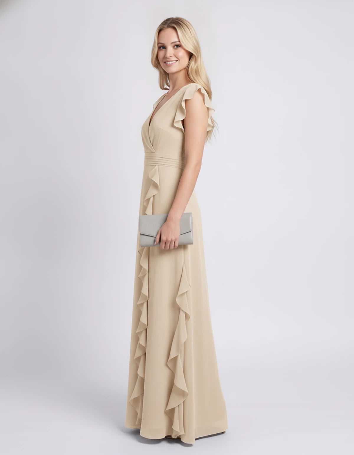 Pierrette Maxi Dresses — Champagne | SKU: RB-3d98d2-champa2e-XS,RB-3d98d2-champa2e-S,RB-3d98d2-champa2e-M,RB-3d98d2-champa2e-L,RB-3d98d2-champa2e-XL,RB-3d98d2-champa2e-2XL