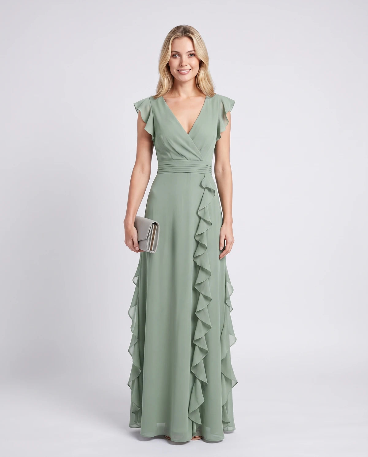 Pierrette Maxi Dresses — Sage Green