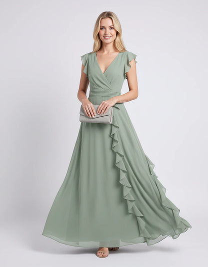 Pierrette Maxi Dresses — Sage Green | SKU: RB-3d98d2-sagegr01-XS,RB-3d98d2-sagegr01-S,RB-3d98d2-sagegr01-M,RB-3d98d2-sagegr01-L,RB-3d98d2-sagegr01-XL,RB-3d98d2-sagegr01-2XL