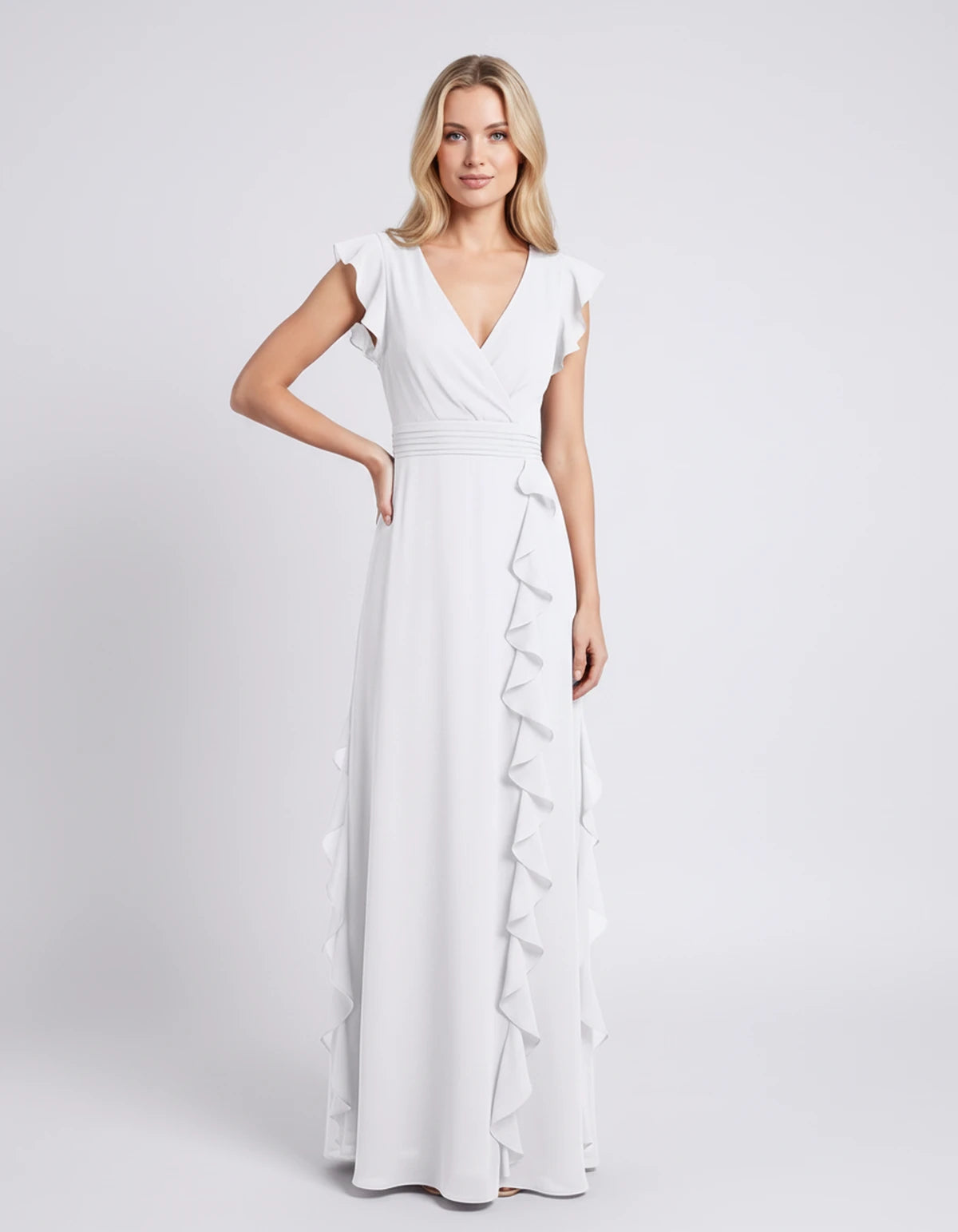 Pierrette Maxi Dresses — White | SKU: RB-3d98d2-white-XS,RB-3d98d2-white-S,RB-3d98d2-white-M,RB-3d98d2-white-L,RB-3d98d2-white-XL,RB-3d98d2-white-2XL