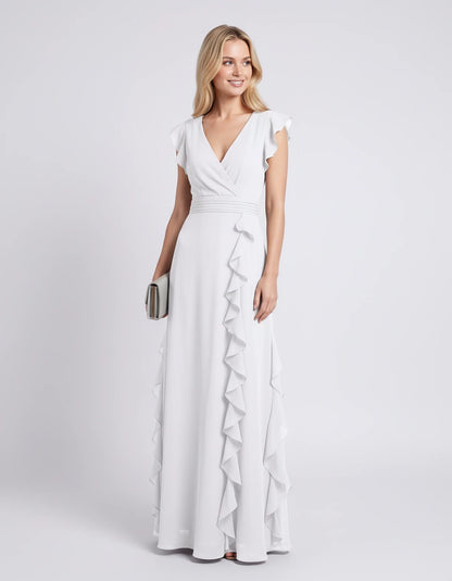 Pierrette Maxi Dresses — White | SKU: RB-3d98d2-white-XS,RB-3d98d2-white-S,RB-3d98d2-white-M,RB-3d98d2-white-L,RB-3d98d2-white-XL,RB-3d98d2-white-2XL
