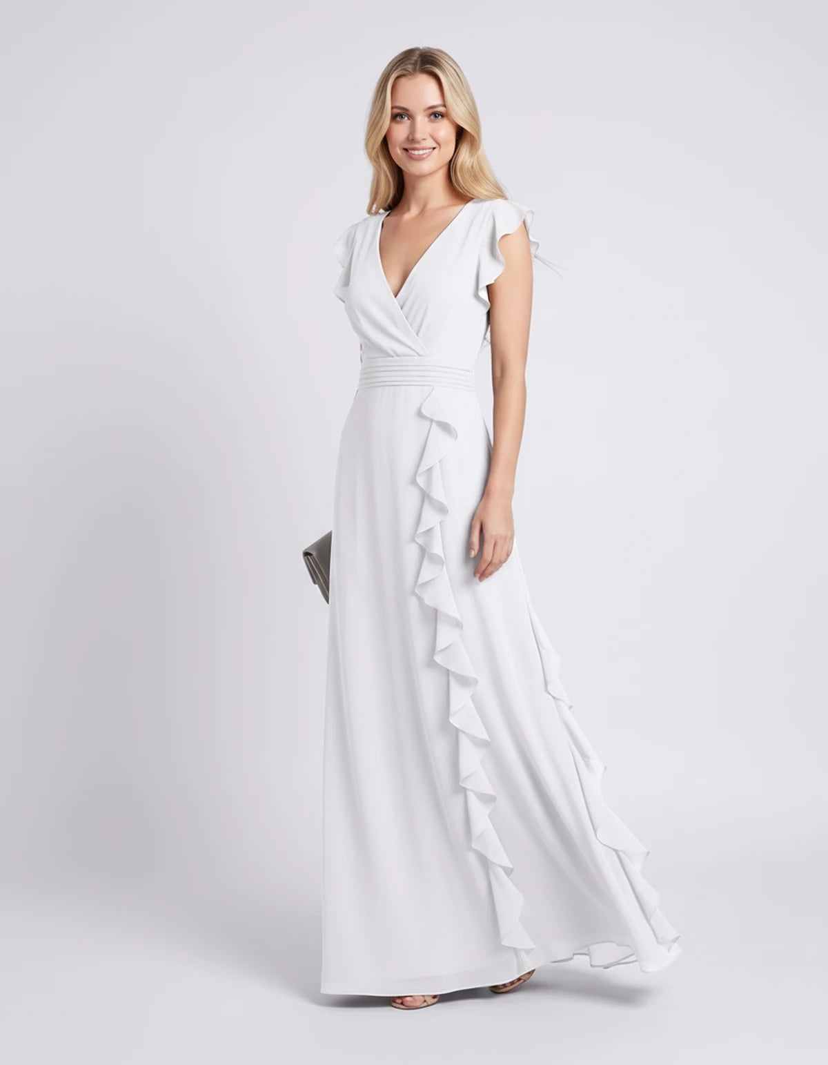 Pierrette Maxi Dresses — White | SKU: RB-3d98d2-white-XS,RB-3d98d2-white-S,RB-3d98d2-white-M,RB-3d98d2-white-L,RB-3d98d2-white-XL,RB-3d98d2-white-2XL
