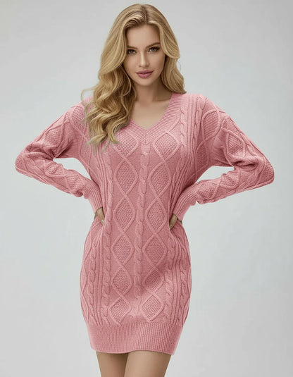 Pink Bodycon V-Neck Sleeveless Mini Dress | Night Out & Guest of Wedding, front view | Ramblion | SKU: DMD-387459102-pink-L-8851,DMD-387459102-pink-M-8152,DMD-387459102-pink-S-9701,DMD-387459102-pink-XL-9533,DMD-387459102-pink-XS-943