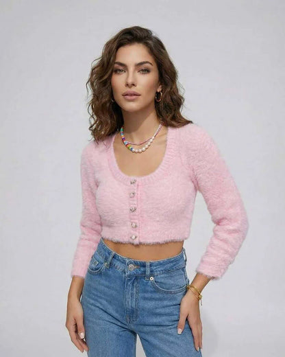 Pink Cardigan, front view | Ramblion | SKU: VC-48291-PINK-L-237,VC-48291-PINK-M-8380,VC-48291-PINK-S-3247,VC-48291-PINK-XL-485,VC-48291-PINK-XS-1469