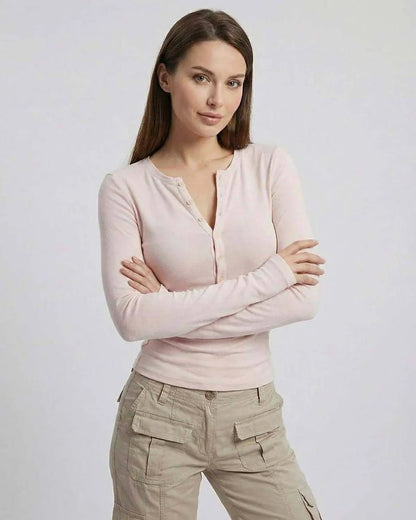 Pink Cotton Top, front view | Ramblion | SKU: ELS-748295163-pink-L-9107,ELS-748295163-pink-M-5547,ELS-748295163-pink-S-728,ELS-748295163-pink-XL-704,ELS-748295163-pink-XS-5394