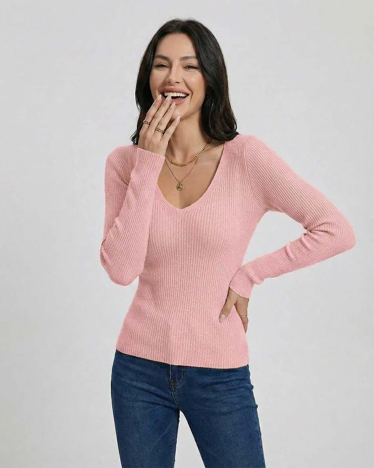 Pink Pullover, front view | Ramblion | SKU: FP-21473-PINK-L-9949,FP-21473-PINK-M-5832,FP-21473-PINK-S-9185,FP-21473-PINK-XL-4577,FP-21473-PINK-XS-523
