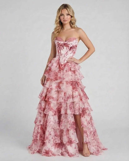 Pink Satin Bodycon Strapless Maxi Dress | Wedding Guest, front view | Ramblion | SKU: MMX-582736491-pink-L-8999,MMX-582736491-pink-M-5417,MMX-582736491-pink-S-2934,MMX-582736491-pink-XL-1480,MMX-582736491-pink-XS-6353