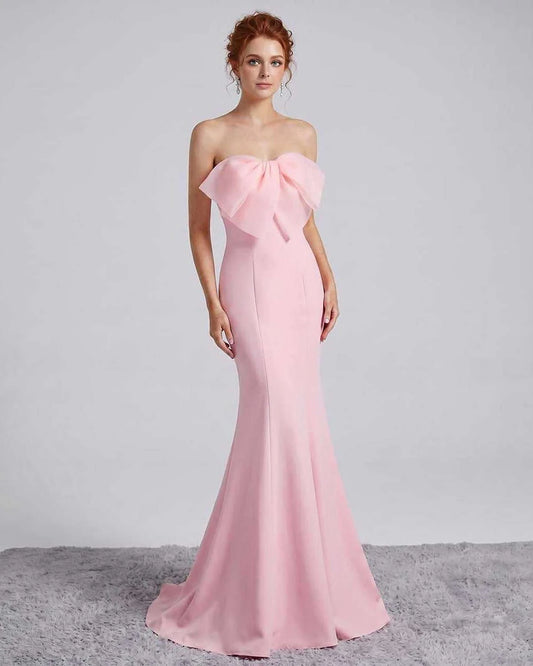 Pink,white,red,black,purple,yellow,beige,blue Mermaid Asymmetric Sleeveless Maxi Dress | Formal Events & Celebrations, front 