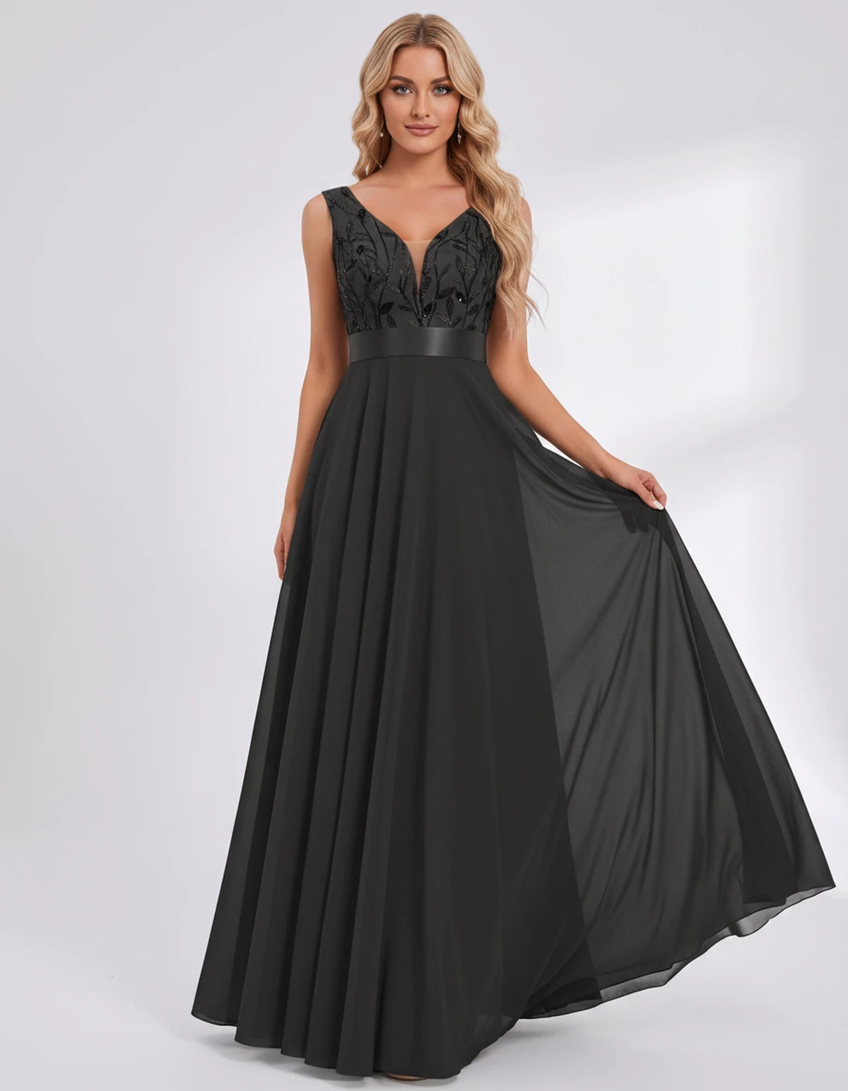 Pomona Maxi Dresses — Black | SKU: RB-c14c0a-black-2,RB-c14c0a-black-4,RB-c14c0a-black-6,RB-c14c0a-black-8,RB-c14c0a-black-10,RB-c14c0a-black-12,RB-c14c0a-black-14,RB-c14c0a-black-16,RB-c14c0a-black-16W,RB-c14c0a-black-18W,RB-c14c0a-black-20W,RB-c14c0a-black-22W