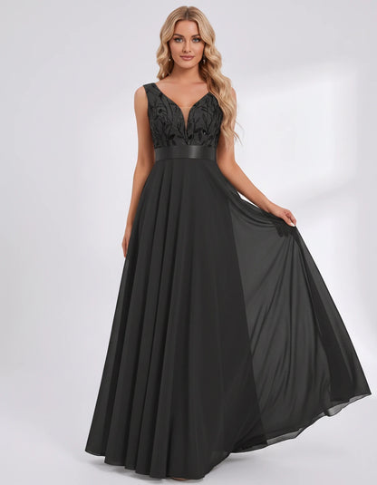 Pomona Maxi Dresses — Black | SKU: RB-c14c0a-black-2,RB-c14c0a-black-4,RB-c14c0a-black-6,RB-c14c0a-black-8,RB-c14c0a-black-10,RB-c14c0a-black-12,RB-c14c0a-black-14,RB-c14c0a-black-16,RB-c14c0a-black-16W,RB-c14c0a-black-18W,RB-c14c0a-black-20W,RB-c14c0a-black-22W