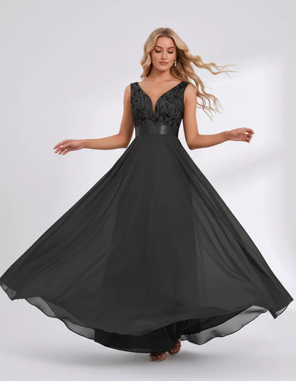 Pomona Maxi Dresses — Black | SKU: RB-c14c0a-black-2,RB-c14c0a-black-4,RB-c14c0a-black-6,RB-c14c0a-black-8,RB-c14c0a-black-10,RB-c14c0a-black-12,RB-c14c0a-black-14,RB-c14c0a-black-16,RB-c14c0a-black-16W,RB-c14c0a-black-18W,RB-c14c0a-black-20W,RB-c14c0a-black-22W